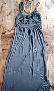 NY & Co Maxi Dress - Steel Blue Gray- size M